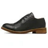 Dress Shoes British Derby Men Calf Leather Unisex Two-part Brogue Goodyear-welted Women Fomal Business Wedding Male