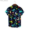 Camisas casuais masculinas Dinosaur Swallow Swallow Camise