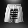 Men's Shorts 2024 Summer Sports Graffiti Casual Cotton Black Pull String Digital Printed Breathable