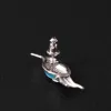 Jóias Diy Retro de alta qualidade Broche de pássaro azul 100% Real 925 Sterling Silver Broche Broche Animal Pins Men Women Jewelry Creative YX03