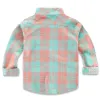 T-Shirts Frühling/Herbst lange Ärmel Baby Jungen Hemd lässig Turrenhandbänder Hemden für Kinder Blusen Stoffplaid Hemd