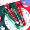 Długie 20pcs Śliczna kreskówka 10 kolorów żel Pens Kawaii Santa Claus Tree Deer Ballpoint Pen School Uczniowie Prezenty Prezent biurowy