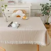 Cotton e lino in lino Instagram Stile rettangolare tavolo da tè rettangolare trucca