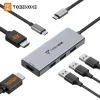 HUBS TOBENONE USB C HUBサポートデュアルモニターディスプレイドッキングステーションMacBook Pro Air M1 M2、Dell Lenovo HP用デュアルHDMI USB PD