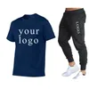 Survêtements pour hommes VOTRE PROPRE BRAND LOGO / IMAGE Personnalités Custom Anywhere Men Women Femmes Diy Short à manches et longs pantalons Set Fashion