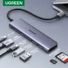 Hubs UGREEN USB C HUB Type C 3.1 to HDMI 4K SD TF PD 100W Adapter For Macbook iPad Pro Air M2 M1 PC Accessories 5Gbps USB C 3.0 HUB