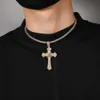 Hip Hop Brand Diamond Cross Pendant with Zircon Trendy Men s Necklace Personalized and Minimalist Accessory