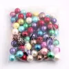 Colliers Kwoi Vita 20mm 100pcs Perles de flocon de neige blanc en acrylique pour enfants