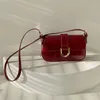 Vente chaude Vintage Saddle Small en cuir brevet Sac de conception de luxe Tendance de luxe Red Sac à main Fi Crossbody Bag S0BJ #