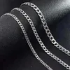 Kettingen 1 stuk breedte 3,5 mm/5 mm/7 mm Linkketting ketting voor mannen vrouwen basic roestvrijstalen chokers sieraden geschenken