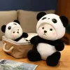 Puppen Neue Kawaii Panda Plüschspielzeug Weichgefüllter Bär verwandeln sich in Panda Animal Doll Schöne Ärmelkissen für Kinder