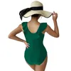 Costumi da bagno femminile Lukitas monopezzo a colori solidi costumi da bagno appesi in costume da bagno estate abiti da nuoto da nuoto più size s-xxl