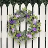 Fiori decorativi Purpler Flower Greaona per decorazioni interne ed esterne Wedding per porta d'ingresso della primavera artificiale