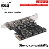 Schede SSU U3V04S+ 4 porta USB 3.0 PCIE ESPANSION SCHEDE Adattatore hub USB PCI Express