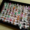 Bulk Lose 100pcs Vintage Luxus -Strass -Ring Silber Ton klar Stein schöner Ring Hochzeit Verlobungsfeier Ring Elegantes Juwel1967