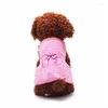 Ropa para perros ropa para mascotas de pajarita falda primavera de algodón delgada de algodón teddy ropa de cachorro mediana