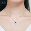 Kolyeler Kaletine Opal Hamsa Fatima Charm Orijinal 925 STERLING Gümüş Kolye Kolye Takı Uzun Zincir Kolye Kltn022