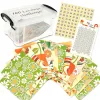 Bags New 100Pcs Envelope Challenge Kit Save 5050 Dollars In 100 Days Envelopes with Clear Box Colorful Saving Money Challenge