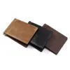 Wallets Minimalist Men's Wallet Short Retro Men Money Clips Head Layer Cowhide ID Card Holder Bag Genuine Leather Wallet Coin Purse