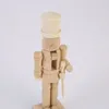 Figurines décoratives 6pcs Noisette en bois Décoration de poupée vide Embryon Soldat non peint