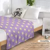 Coperte stelle gialle su tiro viola coperta accampamento anime picnic letto