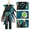 Costumes de anime genshin alhaitham cosplay vêm genshin impacto al haitham cosplay peruca cinza sumeru fullfits com roupas de fone de ouvido y240422