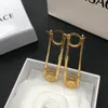 Luxurys -versie Hoop oorbellen Diamant hanger oorbel ontwerper voor dames pin vorm