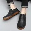 Casual Shoes Golden Sapling Business Loafers Fashion Men's Retro Leather Flats Male Party Moccasins Men Leisure Formal Footwear