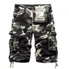 Shorts de fret masculin Camouflage de mode d'été Multi-poche Homme Shorts décontractés Pantalones Cortos Men Casual Loose Wear 240416