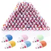 Spielzeug 36pcs Pelz Mäuse Katze Spielzeug Rassel Maus Katzenspielzeug verschiedene interaktive Katzenspielzeug für Innenkätzchen Katze Fang Play Maus Spielzeug Sound Maus