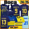 XXXL 4XL 2024 2025 BOCA JUNIORS Voetbaltruien Cavani #10 Fans Player -versie Carlitos Maradona Tevez de Rossi 24 25 Third Jersey Men Kids Kits Uniformen