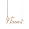 Colliers de pendentif Naomi Nom Collier personnalisé Custom pour les femmes Bijoux en acier inoxydable Amis d'anniversaire Mariage de Noël Gift Mère