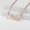 Collane Crystal Arabic Custome Collana Gioielli per donne girocollo in acciaio inossidabile Pendenti a catena personalizzati Gift