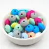 Perlen Chengkai 50pcs 12*7mm BPA kostenlos Silikon Linsen Teether Perlen DIY Baby Schnuller Abacus Kaut Juwelier Spielzeuggeschenk -Zubehör