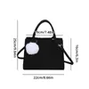 1pc bink/black/khaki/azure cross-body bage with pompom decorati for women square pu material for proghing for ladies v5o9#