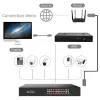 Control TEROW POE Switch 16 POE 2 Uplink 1 SFP 100/1000Mbps 19 Ports Network LAN RJ45 Hub Smart Ethernet Switcher 250W for IP Camera