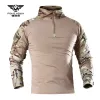 Calçados calçados pavor de caça masculino de caça masculina de manga longa camuflagem camuflagem de manga longa Treinamento militar de manga comprida Tactical Terno tático