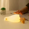 Duck ricaricabile ricaricabile a led luce a legna pacca silicone comodino cartone animato carino bambini notturni per decorazioni per la casa regalo di compleanno 240408