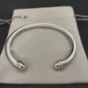 David Yurma Jewelry Naszyjnik Bracelets Luksusowe bransoletka kabel Bracelets Dy pulsera projektant biżuteria kobiety złota perłowa głowa mankietowa Bransoletka świąteczna 640