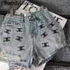 New 24sss Summer Casual Womens Loose Fit Denim Shorts Hot and Sexy Slim Fit - Perfect for a Stylish Comfortable Look womens Shorts