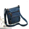 BUSSE DELLA STANTE FASHIONE BLU DENIM DONNE DONNE CAMPIA CLASSICA CLASSE EUROPE CROVE CAMERA ANTERIORE RETRO RETRO