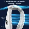 Portable Air Coolers New neck air conditioner portable neck fan charging semiconductor cooling bladeless fan outdoor personal fan wearable cooler Y240422