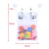 Storage Bags Suction Cup Hanging Bag Mesh Drainage Design See-through Organizer For Soap Shampoo Toothpaste