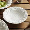 Teller kreative weiße Keramik -Suppe Schüssel Salat Pasta Teller Abendessen Utensilien Haushalt Obst Kochgerichte Küche Küche