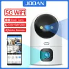 Monitors JOOAN 5G WiFi Camera Dual Lens 6MP PTZ IP Camera 10X Zoom Home Color Night Auto Tracking Smart Baby Monitor Video Surveillance