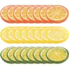 Party Decoratie 24 PCS Imitatie Slice Simulatie Decors Fruit Fake plakjes levensecht limoenmodel Plastic kunstmatig