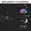 Scanners LED Light Gaming Headset Gamer Casque Deep Bass Computer Game Game Écouteur avec micro PS4 Xbox PC audifonos Gamer Fone