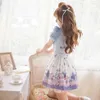 Платья для вечеринок принцесса сладкое лолита платье конфеты дождь в японском стиле летнее освежающая шифоновая печать c16ab6084