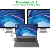 Hubs USB C Hub Thunderbolt 3 Stazione docking con 4K HDMI DAUL Tipo C TF/SD Reader PD Caricale per MacBook Pro/Air M1 USB Adapter Hub