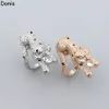 Donia Jewelry Luxury Ring Palace Leopard Head Titanium Inclaid Zircon